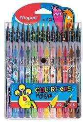 Maped 12 x Filctoll és 15 x Maped Color'Peps Monster színes ceruza (984718)