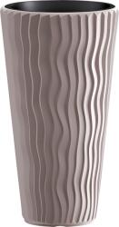 Prosperplast Sandy Slim Kaspó +betét 40cm Mokka Műanyag