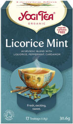 YOGI TEA BIO Édesgyökér tea mentával 17x1, 8g Yogi Licorice Mint (4012824402447)