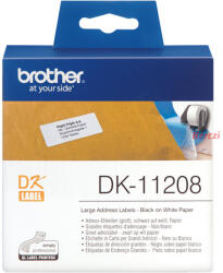 Brother Etikett címke DK-11208, 38mm x 90mm, Elővágott (stancolt), Fehér alapon fekete, 400 db (DK11208) - berczitech