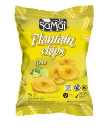 SAMAI Plantain chips lime 70g főzőbanán (832697000663)