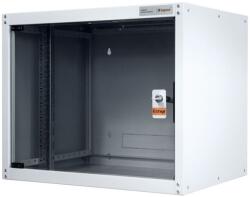 Legrand Rackszekrény - 19″ fali kivitel (16U, 805x600x600, szürke, egyrekeszes, üvegajtós, készre szerelt, max. 65 kg) (EVO16U6060)