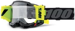 100% Forecast Accuri 2 motocross szemüveg fekete, átlátszó plexivel