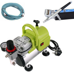 TC TECHNIC Airbrush csomag modellezőknek kompresszoral, festékszóróval és tömlővel TC Technic AS18-3 + Fengda BD-130 0.3 mm