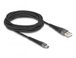 Delock USB 2.0 Type-A -> Type-C kábel 3m fekete (81123)
