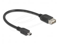 Delock EASY USB 2.0 Mini - Type-A átalakító kábel 0.2m fekete (81522)