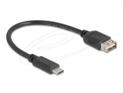 Delock EASY USB 2.0 Type-C - Type-A átalakító kábel 0.2m fekete (81534) (81534)