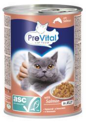 PreVital nedves állateledel felnőtt macskáknak - ASC lazac zselében 12 x 415 g