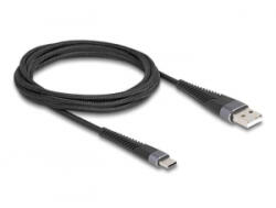Delock USB 2.0 Type-A -> Type-C kábel 2m fekete (81122)