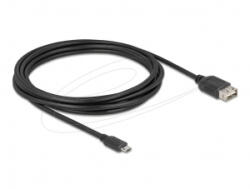 Delock EASY USB 2.0 Micro - Type-A átalakító kábel 3m fekete (81520)