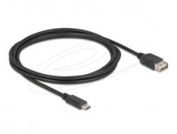 Delock EASY USB 2.0 Type-C - Type-A átalakító kábel 2m fekete (81537)