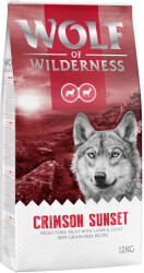 Wolf of Wilderness 12kg Wolf of Wilderness Crimson Sunset bárány & kecske száraz kutyatáp akciósan
