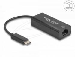 Delock USB 2.0 Type-C 10/100 Mbps RJ45 hálózati adapter fekete (64306)