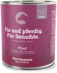 Herrmanns 12x800g Hermann's Bio Menü Sensitive ló, bio cukkini nedves kutyatáp