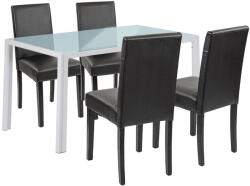 Leziter Mira 4+1 étkező garnitúra fehér-fekete - fenyobutor24 - 89 990 Ft