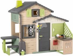 Smoby Căsuța Prietenilor cu jgheab și stropitor Friends Evo Playhouse Life Smoby extensibil în nuanțe naturale de maro (SM810253-2K) Casuta pentru copii