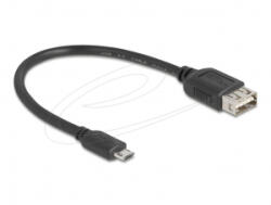 Delock EASY USB 2.0 Micro - Type-A átalakító kábel 0.2m fekete (81516)