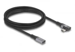 Delock USB 20 Gbps Type-C hosszabbítókábel PD3.1 240W 2m fekete (81148) (81148)