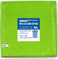 Bonus BonusPRO MicroCLEAN Extra mikroszálas törlőkendő 40x40cm Zöld 10db (B253)