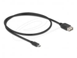 Delock EASY USB 2.0 Micro - Type-A átalakító kábel 0.5m fekete (81517)