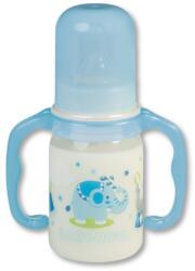 Baby-Nova Пластмасово шише с дръжки Baby Nova РР - 125 ml, синьо (46003) - ozone