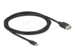 Delock EASY USB 2.0 Micro - Type-A átalakító kábel 2m fekete (81519)