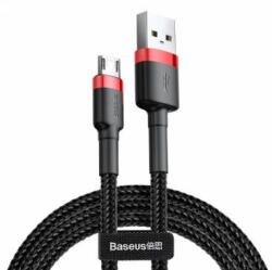 Baseus Cablu Date si Incarcare Baseus USB-A - microUSB Cafule 18W 3m Rosu
