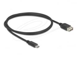 Delock EASY USB 2.0 Type-C - Type-A átalakító kábel 1m fekete (81536)