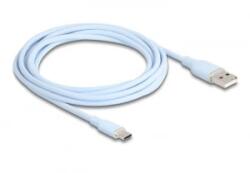 Delock USB 2.0 Type-A - Type-C kábel 2.5m kék (81223) (81223)