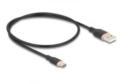 Delock USB 2.0 Type-A - Type-C kábel 0.5m fekete (81225) (81225)