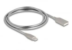 Delock USB 2.0 Type-A - Type-C kábel 1m ezüst (81258)