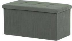  AUTRONIC Tárolós puff, zöld kordbársony, 37×77×38 cm