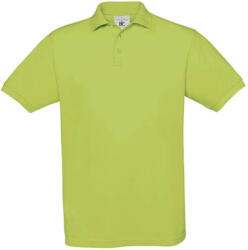 B and C Férfi galléros póló rövid ujjú B&C Piqué Polo Safran - PU409 - 2XL, Pisztáciazöld