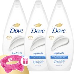 Dove Hydrate Krémtusfürdő 3x720ml + Ajándék Hajpánt