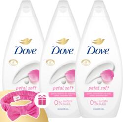 Dove Petal Soft Krémtusfürdő 3x720ml + Ajándék Hajpánt