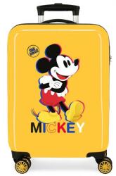  Luxus gyermek ABS utazótáska MICKEY MOUSE 3D Okkersárga, 55x38x20cm, 34L, 2921722