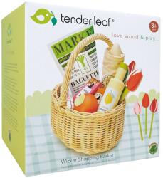 Tender Leaf fa játékkészlet, Fonott bevásárlókosár, 13 db