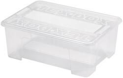 Heidrun Tex Box 2. Átlátszó Tároló doboz 10L 38x28x14cm tetővel (407203)