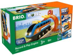 BRIO Smart Tech játékkészlet, Intelligens mozdony, Személyre szabott hangrögzítővel, lejátszóval