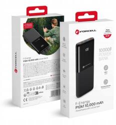 Forcell F-energy P10k1 powerbank Pd QC3.0 3A 20W 10000 mAh fekete (P10k1)