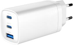 Gembird 3-port 65W GaN USB PowerDelivery fast charger White TA-UC-PDQC65-01-W (TA-UC-PDQC65-01-W)