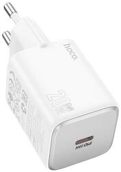 hoco. SPINNER hálózati töltő Type-C aljzat (20W, PD gyorstöltő 3.0) FEHÉR N40 WHITE (N40 WHITE)