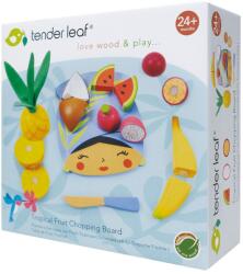 Tender Leaf fa játékkészlet - Vágódeszka trópusi gyümölcsökkel