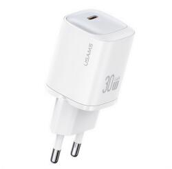 USAMS CC251 hálózati töltő Type-C aljzat (30W, GaN, PD gyorstöltő) FEHÉR CC251TC02 (CC251TC02)