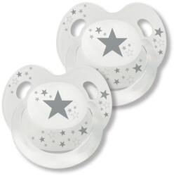 Baby-Nova Suzetă de silicon Baby Nova Slimeline 2 - 2 bucăți, alb (25245)