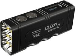 NITECORE Фенер Nitecore TM12K, 1x Li-ion 4800mAh батерия, 12000 lumens, OLED дисплей, удароустойчив, IP68 защита, за открито, черен (TM12K)