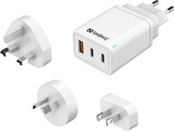 Sandberg Hálózati töltő, 3 in 1 travel charger USB C/A 65W 441-59 (441-59)