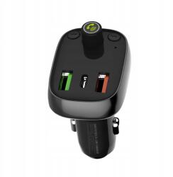 LDNIO Autós Bt 5.0 Fm Transmitter, Usb MicroSD, MP3 PenDrive, mikrofon (C704Q_1)