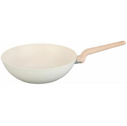 Voltz Tigaie wok Oliver Voltz Nice OV54420E30, 30 cm, Finisaj marmura, Inductie, Crem melange (Nice OV54420E30)