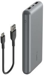 Belkin BOOST CHARGE vésztöltő 2 USB+Type-C aljzat (20000mAh, 15W, gyorstöltő + Type-C kábel) SÖTÉTSZÜRKE BPB012BTGY (BPB012BTGY)